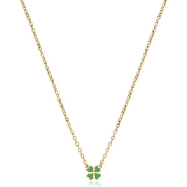 SAgapõ Pôvabný pozlátený náhrdelník Štvorlístok Click SCK253 66594329