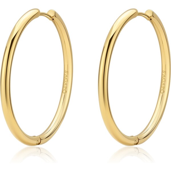 SAgapõ Kruhové pozlátené náušnice Chunky SHK74 66592545