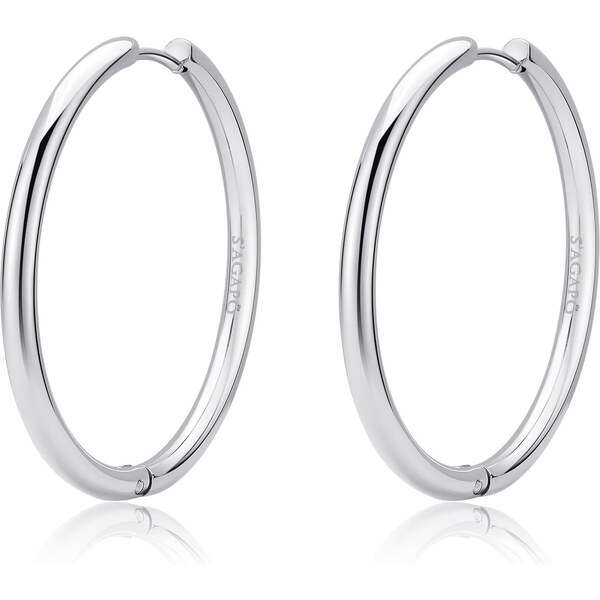 SAgapõ Kruhové oceľové náušnice Chunky SHK75 66590583