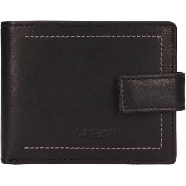 Lagen Pánska kožená peňaženka BLC-25694 čierna 54070017
