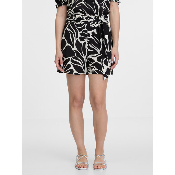 Orsay Black Womens Patterned Shorts - Womens 54090922