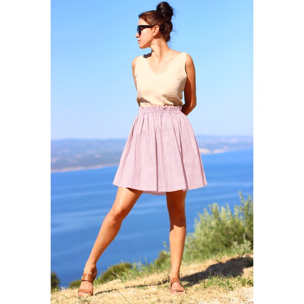 Lotika Linen Ľanová mini sukňa 63334398