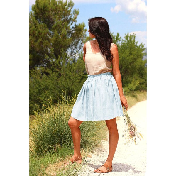 Lotika Linen Ľanová mini sukňa 63334399