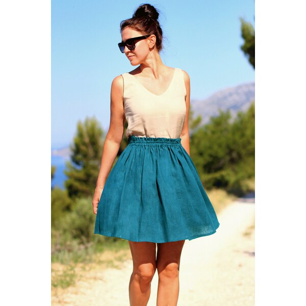 Lotika Linen Ľanová mini sukňa 63334400