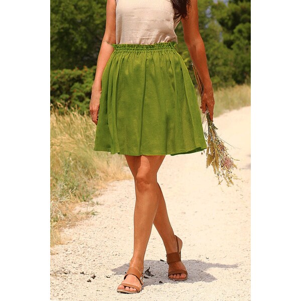 Lotika Linen Ľanová mini sukňa 63334401