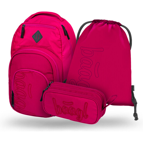BAAGL 3 SET Coolmate Ruby: batoh, penál, sáček 62194758
