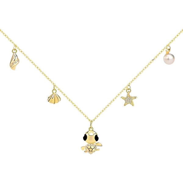 MAJYA Strieborná retiazka s príveskami A TOUCH OF SUMMER pozlátená 64581916