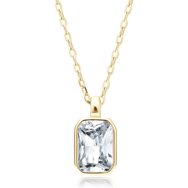 Olivie Strieborný náhrdelník OBDELNÍK GOLD 9005 55570360