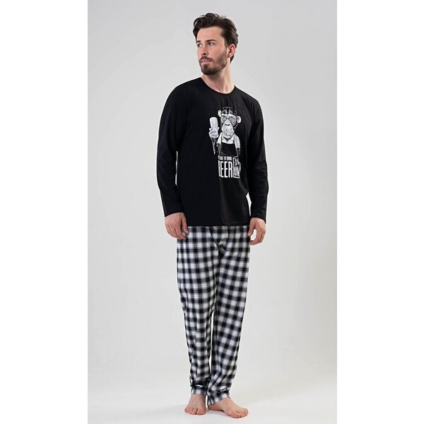 Trendy čierne pánske pyžamo Opica 49947896
