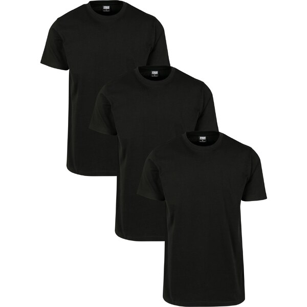 Urban Classics Basic T-shirt of 3 black/black/black 50668452