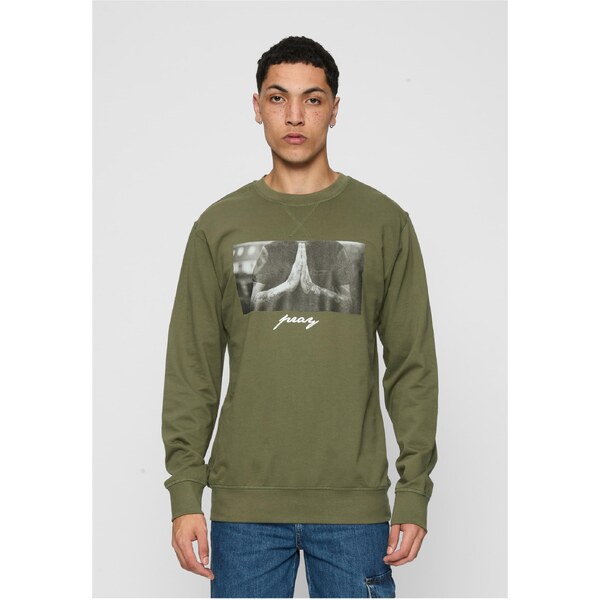 Mister Tee Pray the Olive Crewneck 50655342