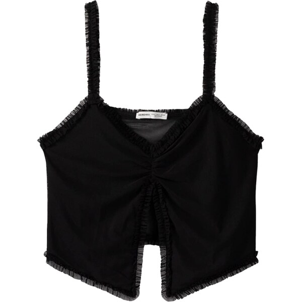 Bershka Top čierna 54379453