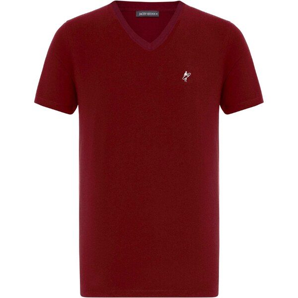 Jacey Quinn Tričko bordová / biela 54380929