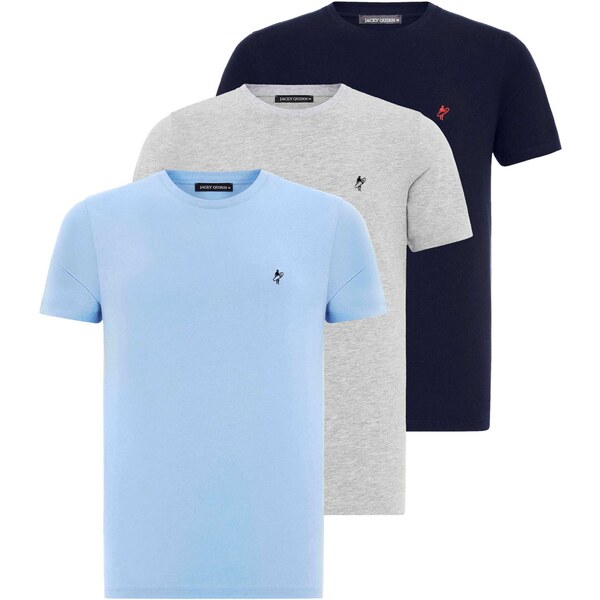 Jacey Quinn Tričko námornícka modrá / svetlomodrá / svetlosivá 54381172