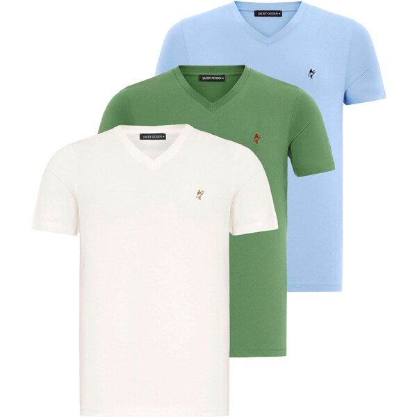 Jacey Quinn Tričko modrá / zelená / biela 54381393