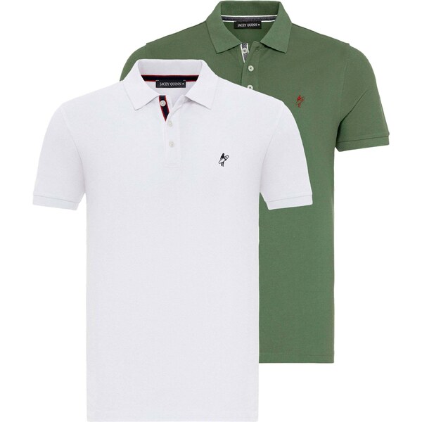 Jacey Quinn Tričko svetlozelená / biela 54381405