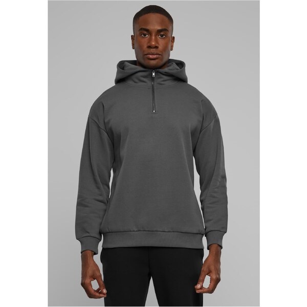 Urban Classics Mens Zipped High Neck Sweatshirt Grey 54178007