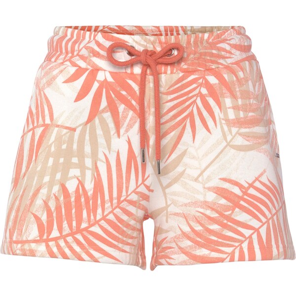 LASCANA Pyžamové nohavice béžová / koralová / biela 54374125