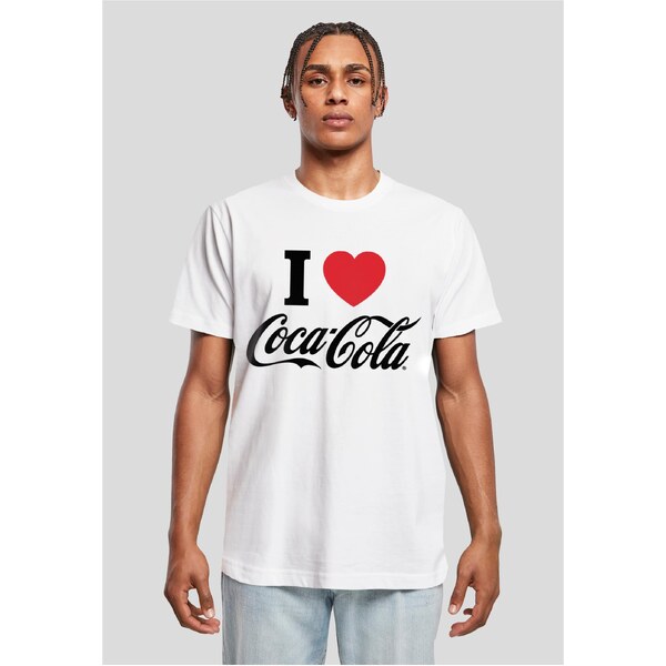 Merchcode Mens T-shirt I Love Coca Cola white 54177931