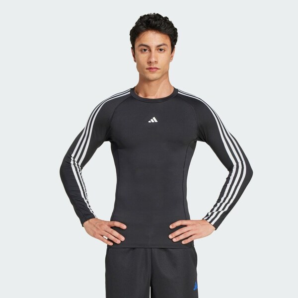 Adidas Tričko TECHFIT Compression Training 3-Stripes Long Sleeve 54198312