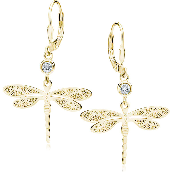 Olivie Strieborné náušnice VÁŽKA GOLD 8969 54214224