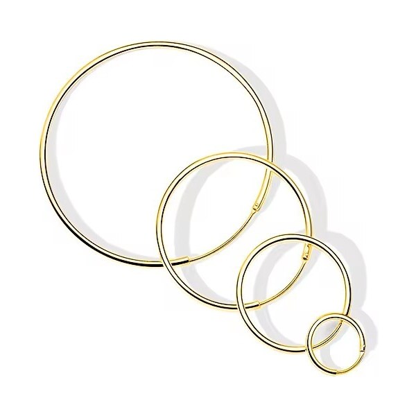 MAJYA Strieborné náušnice DARINA 20 mm pozlátené 10995 64581945