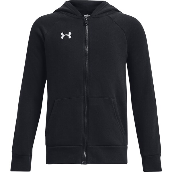 UNDER ARMOUR Športová mikina so zipsom Rival čierna / biela 67186144
