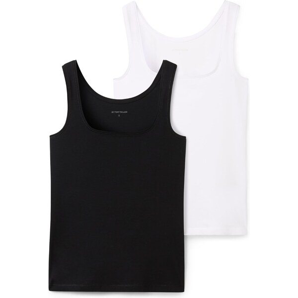 TOM TAILOR Top čierna / biela 54456356