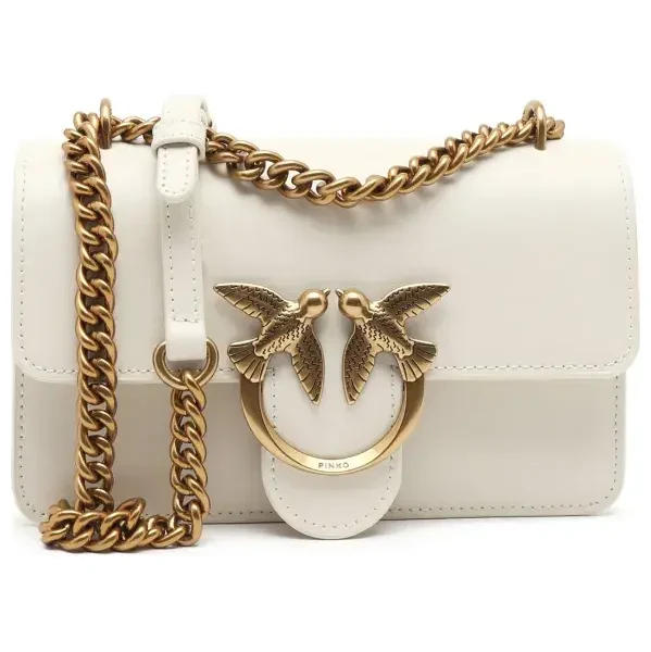 Pinko Kožená kabelka na rameno LOVE ONE MINI 42113251