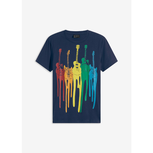 bonprix Tričko Slim Fit, z čistej bavlny, farba modrá 44740934