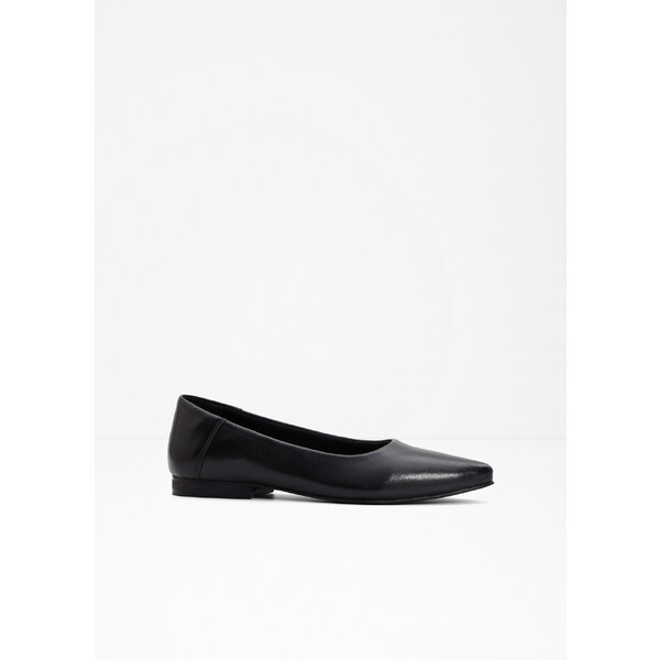 bonprix Kožené baleríny, farba čierna 49697809