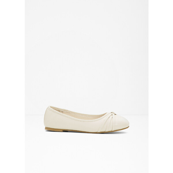 bonprix Komfortné baleríny s pohodlnou šírkou, farba béžová 50747994