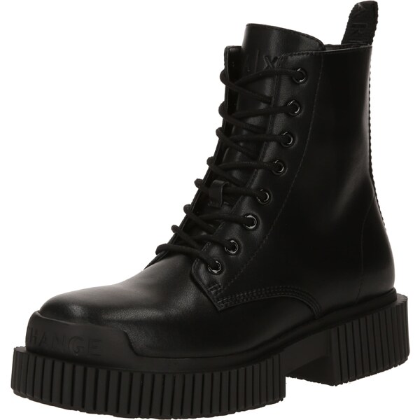 ARMANI EXCHANGE Šnurovacie členkové čižmy čierna 54639429