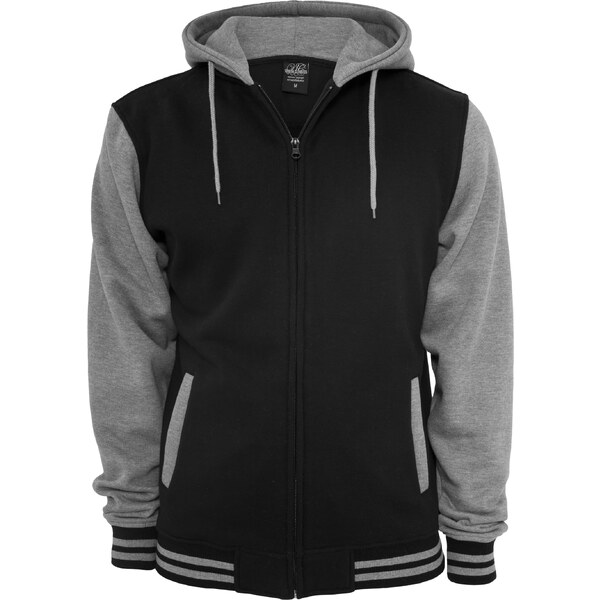 Urban Classics 2-colour zip-up sweatshirt BLK/GREY 64633674