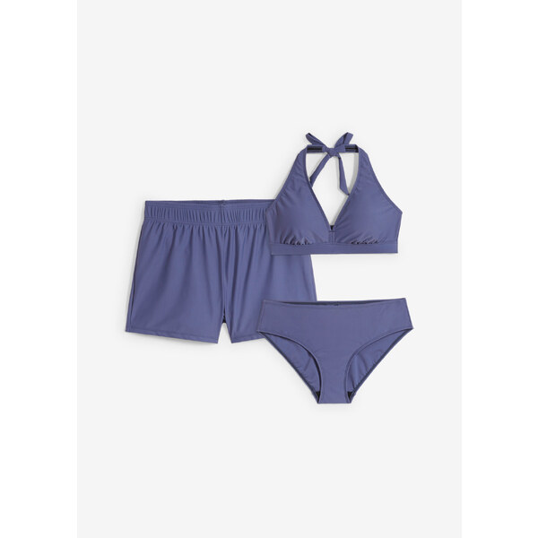 bonprix Bikiny a plavkové nohavičky (3-dielna sada) z recyklovaného 54741810