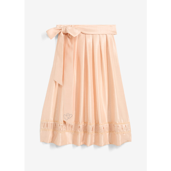 bonprix Dirndl zástera vo vzhľade hodvábu, farba ružová 54742040