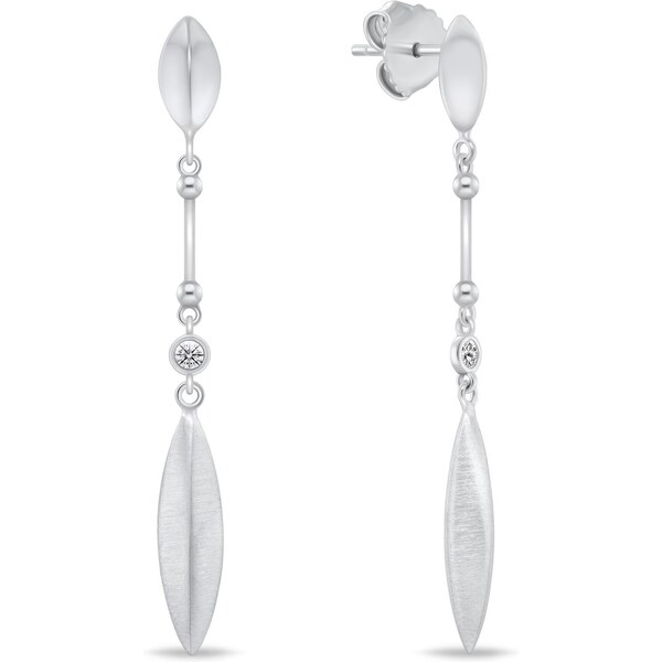 Brilio Silver Štýlové dlhé strieborné náušnice EA1037W 66585305