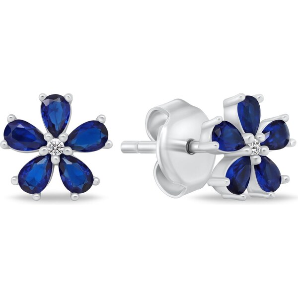 Brilio Silver Trblietavé strieborné náušnice Kytičky EA1034WB 66614017