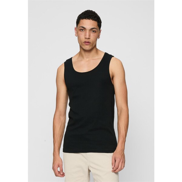 Urban Classics 2-balenie bezšvového čierneho tielka 50644083