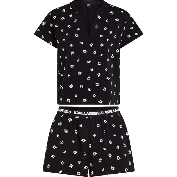 Karl Lagerfeld Pyžamo čierna / biela 65535992