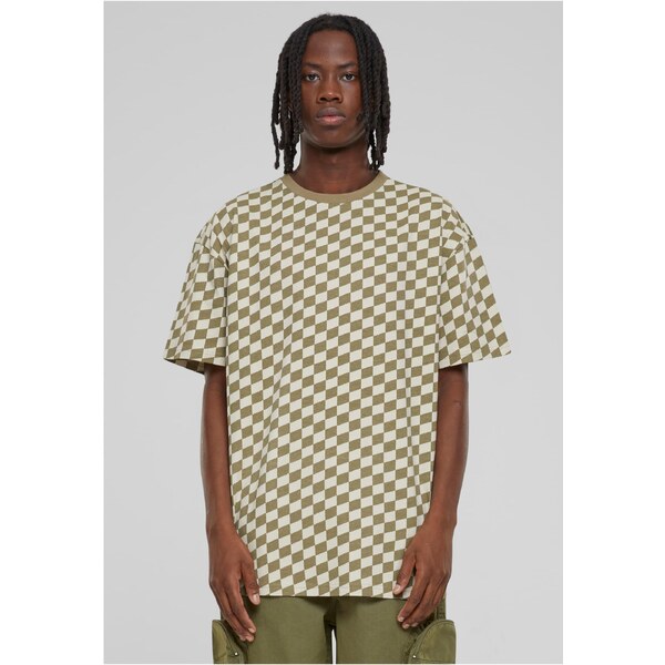 Urban Classics Mens T-shirt Oversized Check khaki 64689114