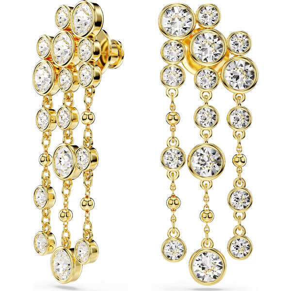 Swarovski Luxusné pozlátené dlhé náušnice s krištáľmi Imber 5680093 66585072
