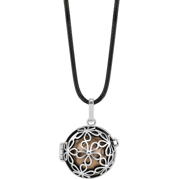 MUMMY BELL Dámsky náhrdelník Rolnička Malé kytičky - hnedá K2SH18 66579273