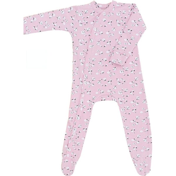 DOCTOR NAP Ružový detský overal s kvetinovým vzorom 66150381