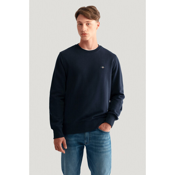 MIKINA GANT REG SHIELD C-NECK SWEAT EVENING BLUE 55856968