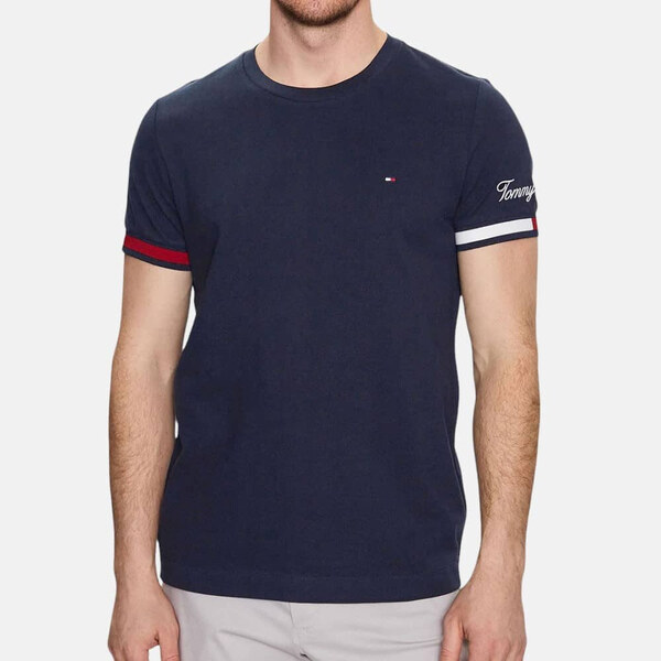 Pánské modré piké triko Tommy Hilfiger 55885 54904782