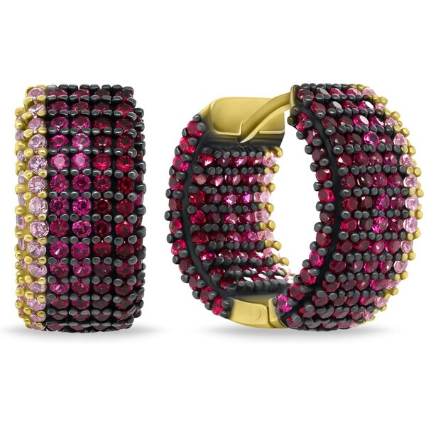 Brilio Silver Výrazné pozlátené náušnice so zirkónmi EA1028YR 66585853