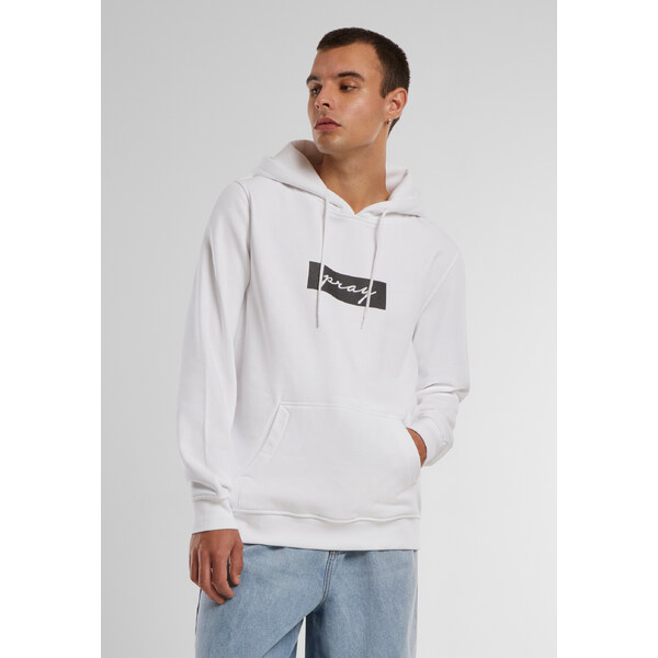 Mister Tee Pray Boxlogo Hoody Tee White 50678152