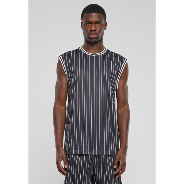 Urban Classics Mens Striped Mesh tank top white/black 54923905