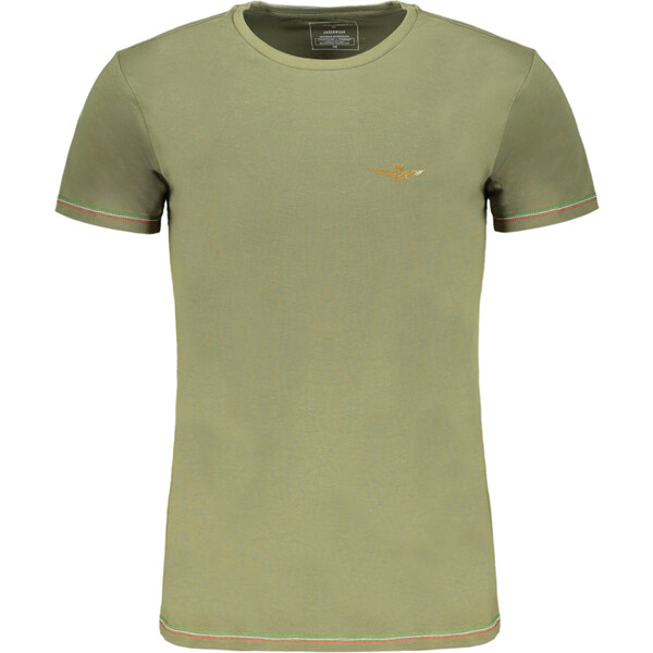 Aeronautica Militare Zelené pánske tričko s krátkym rukávom 64703832
